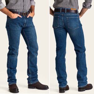 Tecovas Ranchwear Straight Western Jeans (Sz 38 X 28) Medium Blue HEMMED